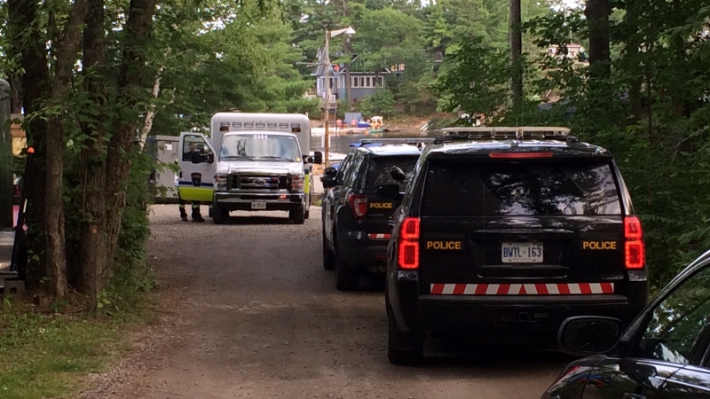 The OPP are investigating the death of a 67-year-old man at a residence on Kashshe Lake in Gravenhurst on August 11, 2018. (Don Wright/CTV Barrie)