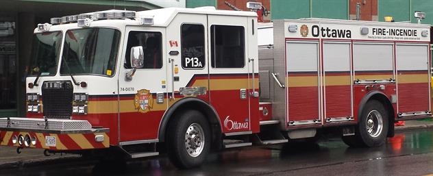 Ottawa Fire firetruck (stock photo)