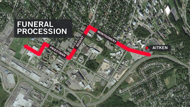 Funeral procession route