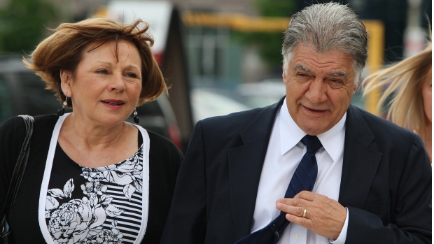 Vicky Fontana is seen with her husband Joe Fontana