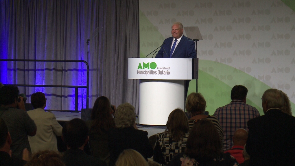 Ontario Premier Doug Ford at AMO meeting in Ottawa