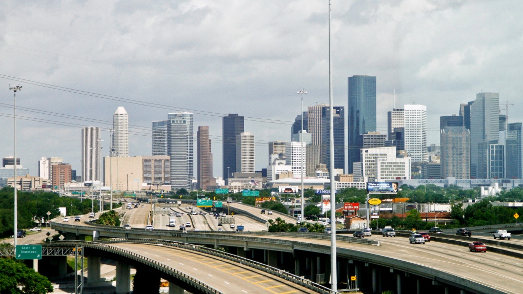  skyline of downtown Houston
