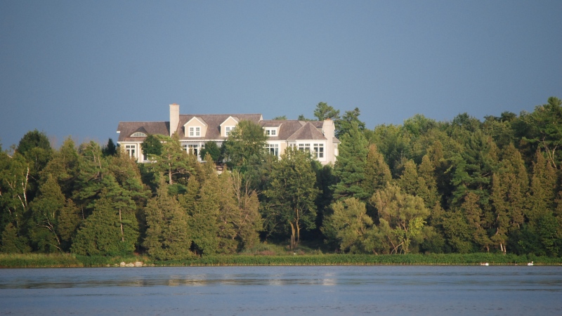A view from Puslinch Lake of Justin Bieber's reported new mansion. (Source: Donna O'Krafka) 