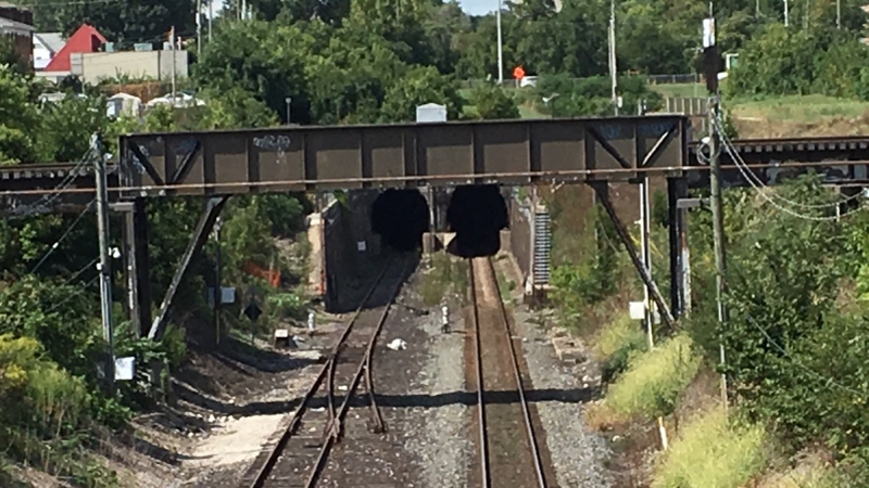 The railway tunnel between Detroit and Windsor, Ont., on Thursday, Aug. 30, 2018. (Chris Campbell / CTV Windsor)