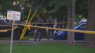 Police at the scene of a shooting at Coronation Park near Lake Shore and Fort York boulevards Sunday September 02, 2018