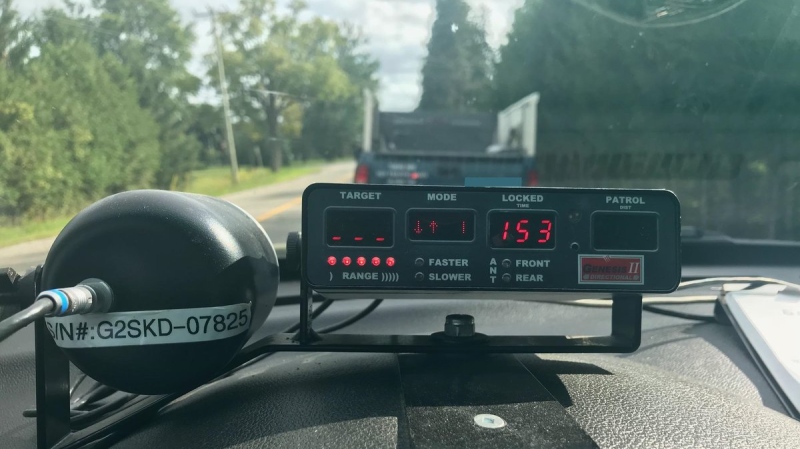 One criteria of stunt driving is going more than 50 kilometres per hour over the posted speed limit. (Twitter / @OPP_WR)