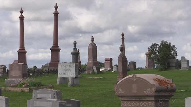 Thornton Union Cemetery in Thornton, Ont. as seen on Thursday, September 6, 2018. (CTV News/Mike Arsalides)