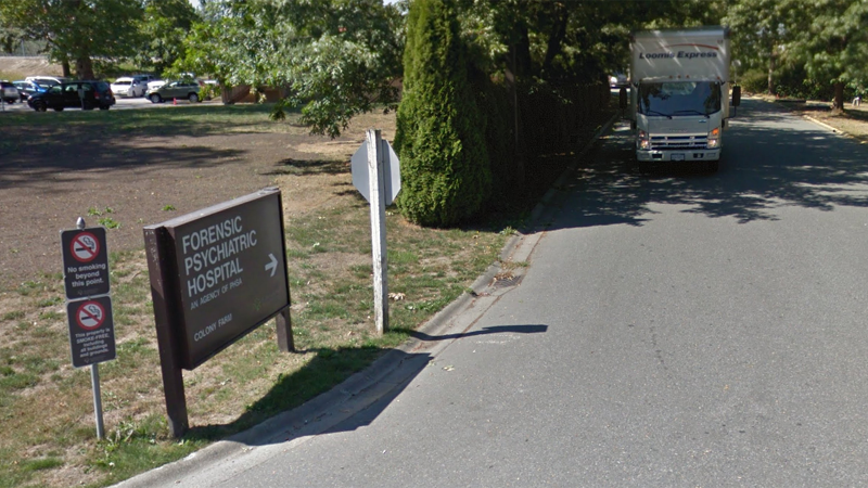 The B.C. Government and Service Employees Union is calling for better security measures to protect staff at Forensic Psychiatric Hospital in Coquitlam. (Google Maps) 