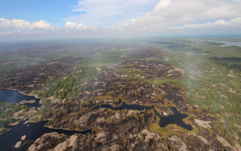 Aerial view of burned areas of Parry Sound 33