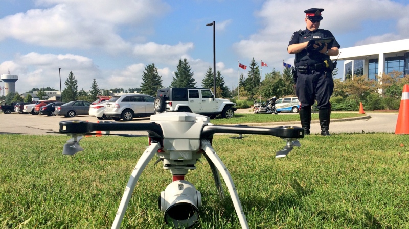 Crime scenes in Waterloo Region will now be documented from the sky after the Waterloo Regional Police unveiled their latest purchase Sept. 12, 2018.