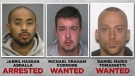 From right: Jabril Hassan Abdalla, Michael Graham Cudmore, and Daniel Mario Tomassetti. (Source: Hamilton Police)