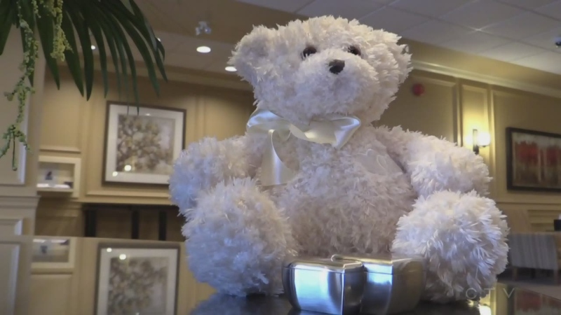 Teddy bear urn