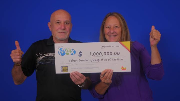 Robert Benning proposed to his long-time partner, Catherine Bates, soon after he found out about his Lotto Max win. (Ontario Lottery and Gaming Corporation)