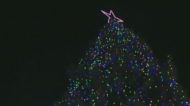 Christmas tree at Winnipeg city hall
