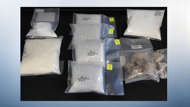 The Edmonton Drug and Gang (EDGE) Section seized 3,783 fentanyl pills, as well as ketamine, cocaine, phenacetin and MDMA. (Supplied)