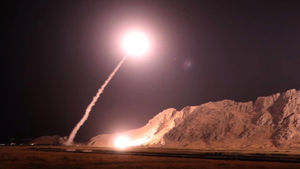 A missile is fired from Kermanshah, Iran
