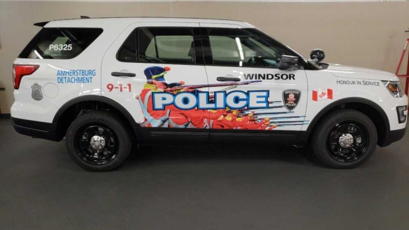 This is the design chosen by residents of Amhertsburg for police vehicles when Windsor police takes over responsibilities in 2019. (Source: Town of Amherstburg )