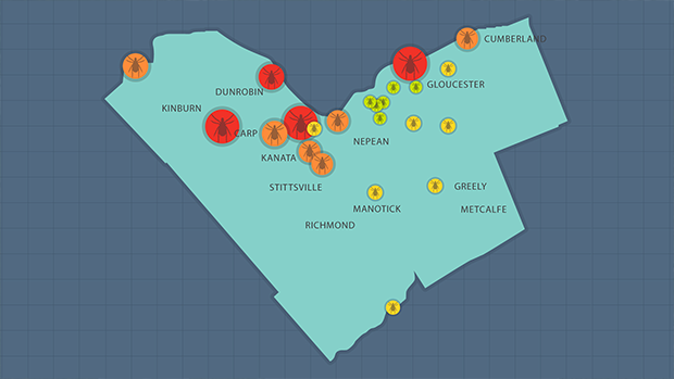 Data results show distribution of ticks with Lyme