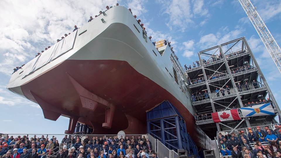 HMCS Harry DeWolf launch