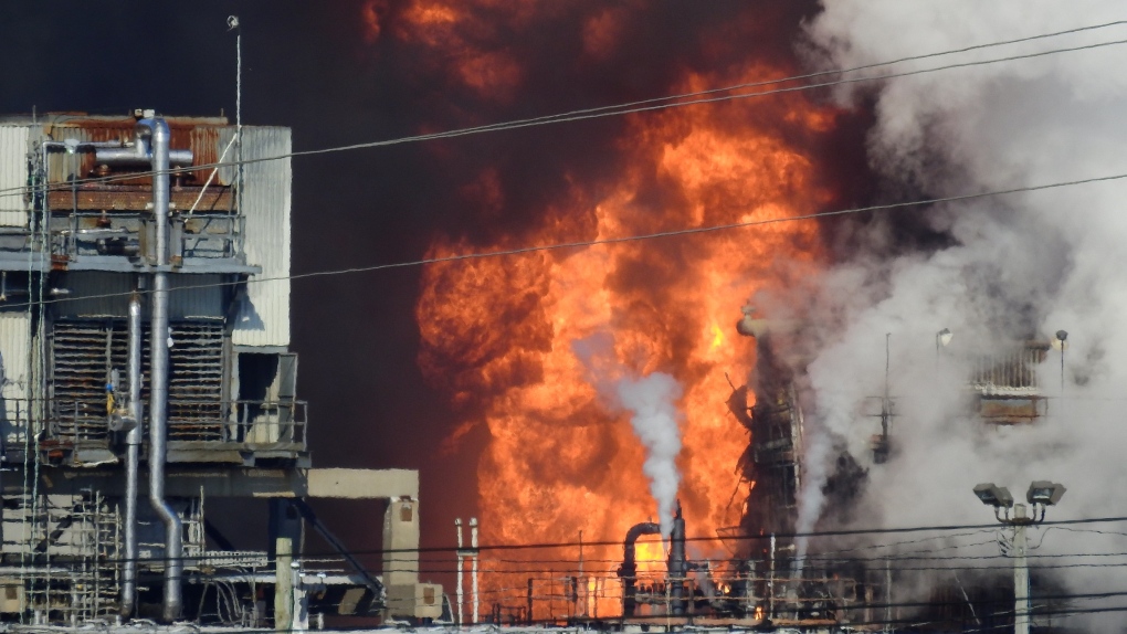 Irving Oil refinery fire