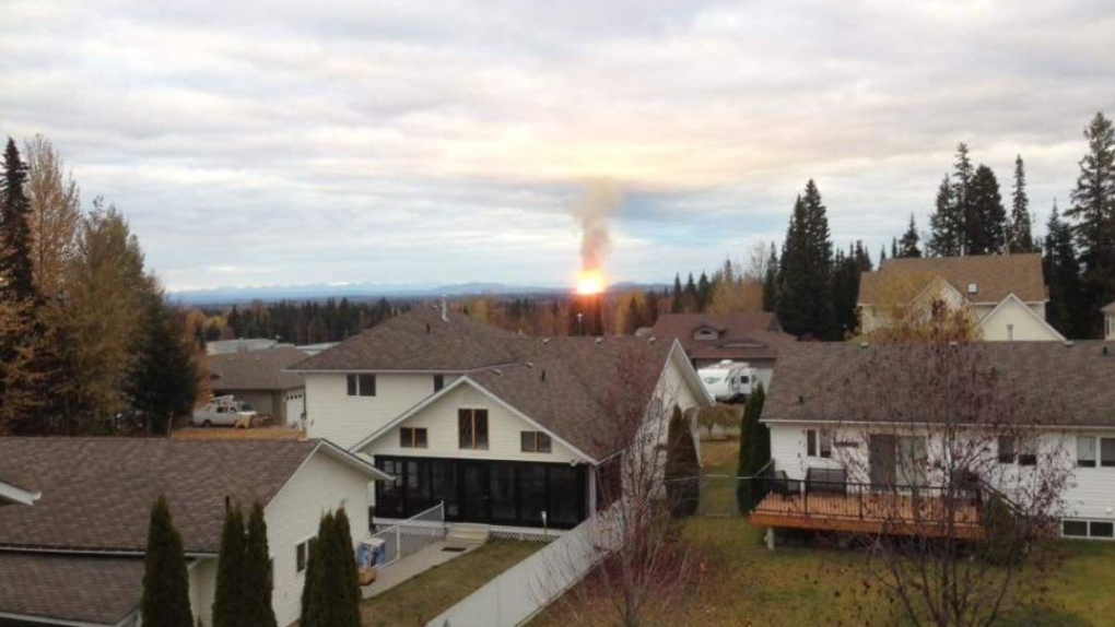 A pipeline explosion near Prince George