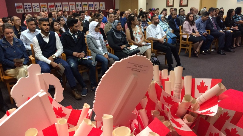 52 citizens from 19 different countries took the oath to become a Canadian citizen in Windsor on October 10, 2018. ( Teresinha Medeiros / AM800 News )