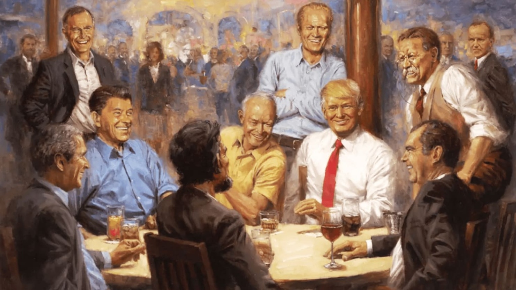 Donald Trump painting