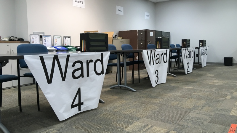 Advance polling stations open in many municipalities around the region on Monday, October 15, 2018. (KC Colby/CTV News)