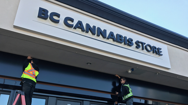 The BC Cannabis Store in Kamloops, B.C. was the only provincially licensed store opened on legalization day in October 2018. (File)

