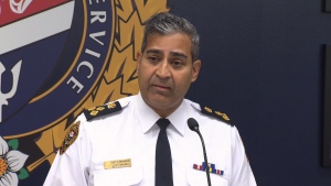 Victoria Police Chief Del Manak held a news conference Wednesday morning to address how the department would approach new laws surrounding marijuana use. Oct. 17, 2018. (CTV Vancouver Island)