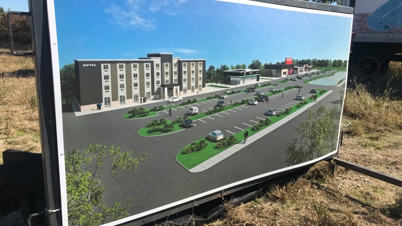 Plans for a new hotel in Amhertsburg, Ont., on Thursday, Oct. 18, 2018. (Rich Garton / CTV Windsor)