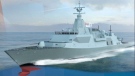 Public Services and Procurement Canada and Irving Shipbuilding have identified Lockheed Martin as the preferred bidder for the design of the Canadian Surface Combatant. Pictured is Lockheed Martin's proposed design for a Canadian frigate, which is based on the British-designed Type 26 frigate. (PUBLIC SERVICES AND PROCUREMENT CANADA/TWITTER) 