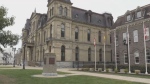 The New Brunswick legislature is seen in Fredericton on Oct. 23, 2018.
