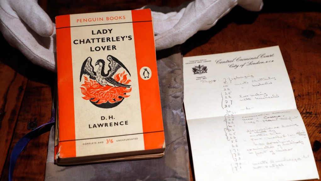 D.H Lawrence's book "Lady Chatterley's Lover"