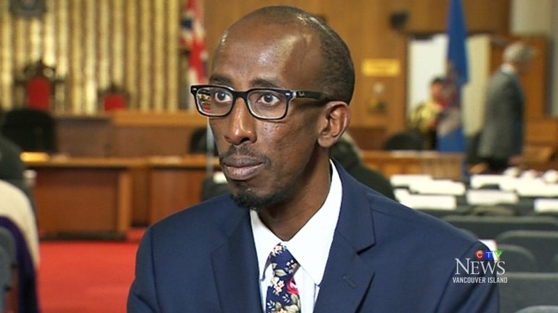Victoria Coun. Sharmarke Dubow, who fled Somalia in 1992 and was first elected to Victoria council in 2018, says he considered his travel to be essential at the time. (CTV News)