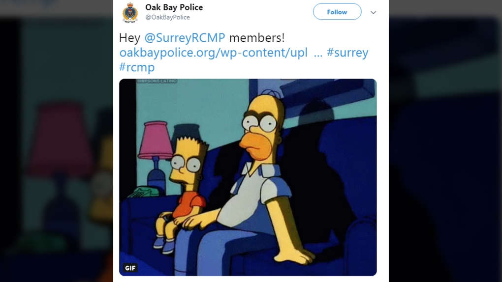 oak bay police tweet