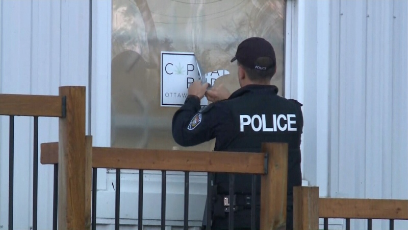 Ottawa Police raided two illegal pot shops on November 6, 2018