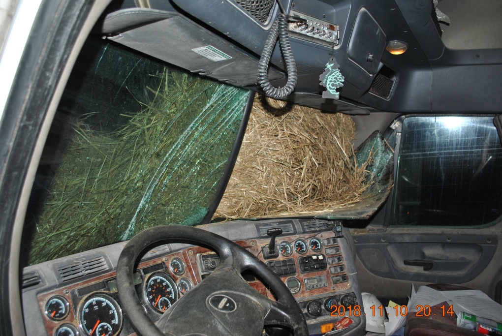 Hay bale windshield 