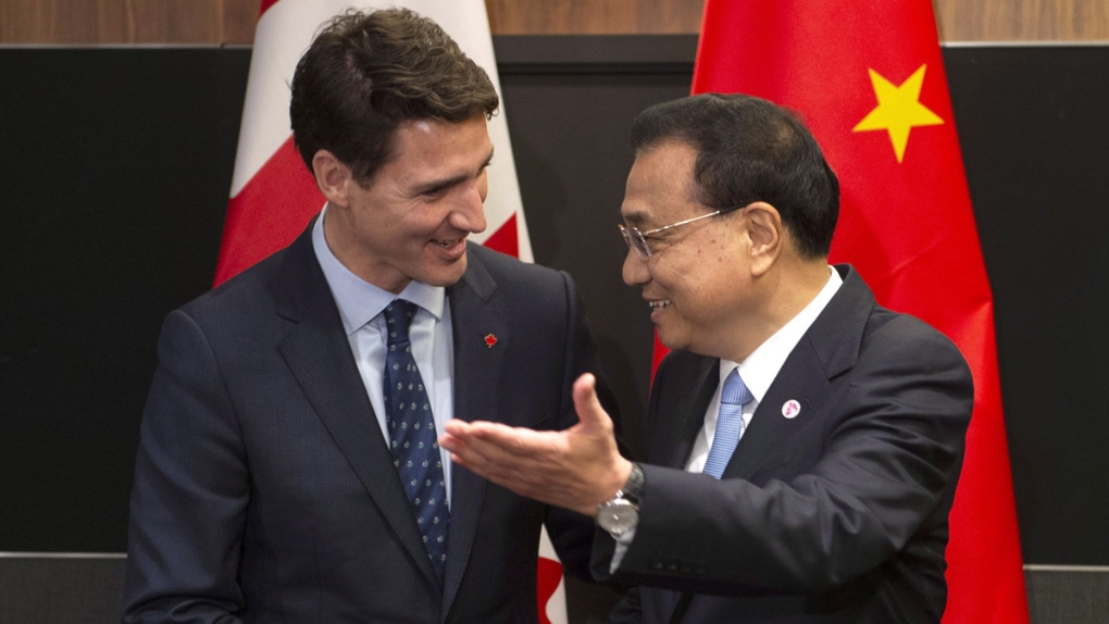 PM Trudeau with Chinese Premier Li Keqiang