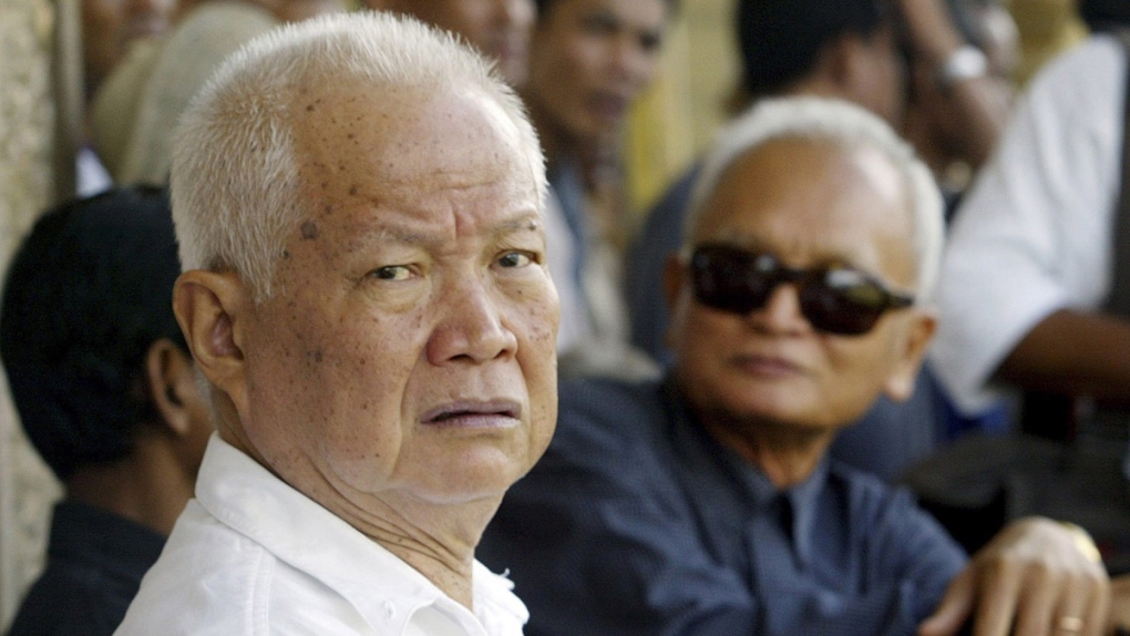 Khieu Samphan, left, and Nuon Chea in 2003