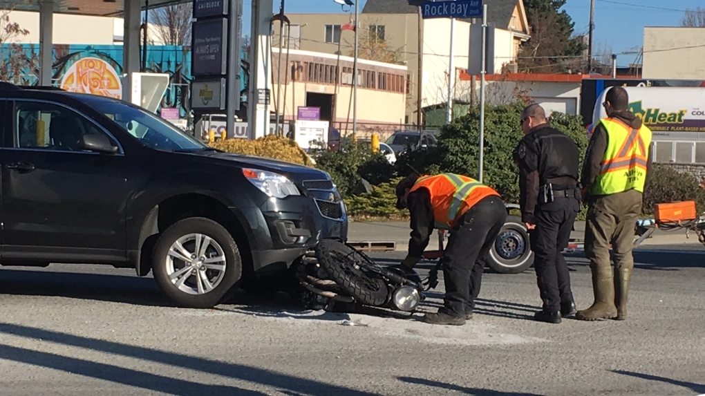 motorcycle collision bay street