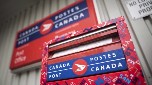 A mailbox is seen outside a Canada Post office in Halifax on Wednesday, July 6, 2016. (THE CANADIAN PRESS / Darren Calabrese)