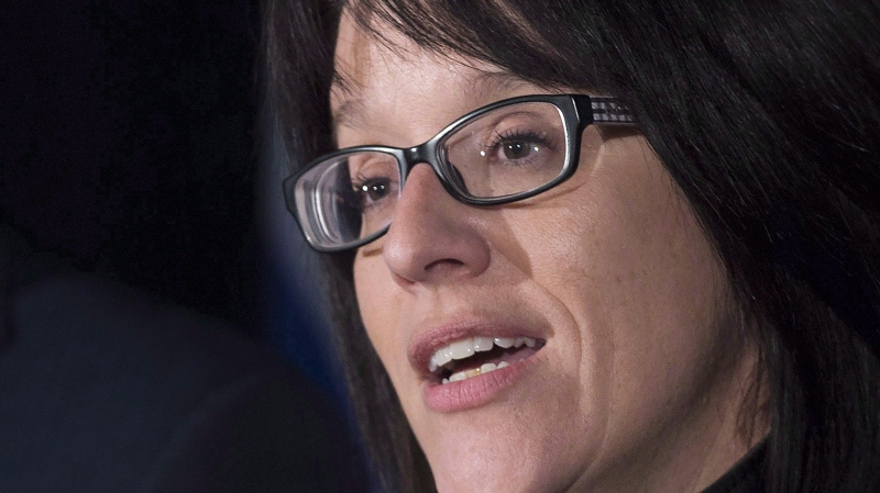 Quebec says it is ready to enact a major reform of family law following repeated calls by legal experts to ensure children of separated common-law parents are not deprived of financial support. Sonia LeBel speaks during a news conference in Montreal, Tuesday, February 21, 2017. (THE CANADIAN PRESS/Graham Hughes)