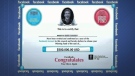 A fake Facebook lottery certificate is seen in this image. 