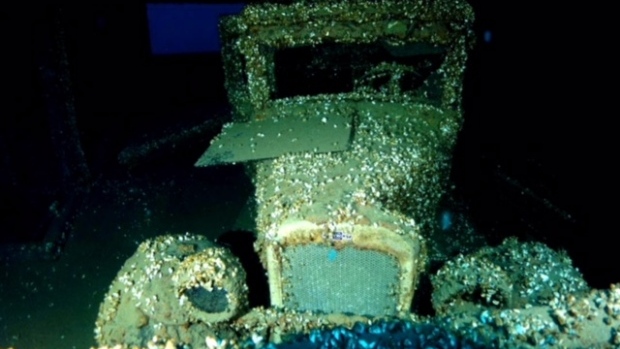 Ninety years ago, a ship sank in Georgian Bay and was only recently uncovered in “excellent condition” still carrying a 1927 Chevrolet Coupe inside. (Ken Merryman, Jerry Eliason and Cris Kohl)                                                                                                                                                                                                             