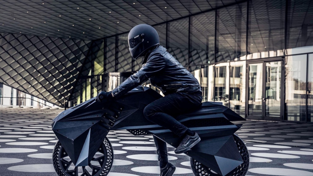 3D-printed electric motorcycle