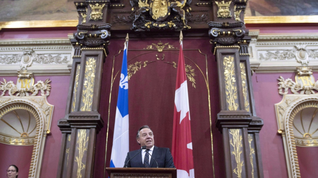 Quebec Premier Francois Legault speaks