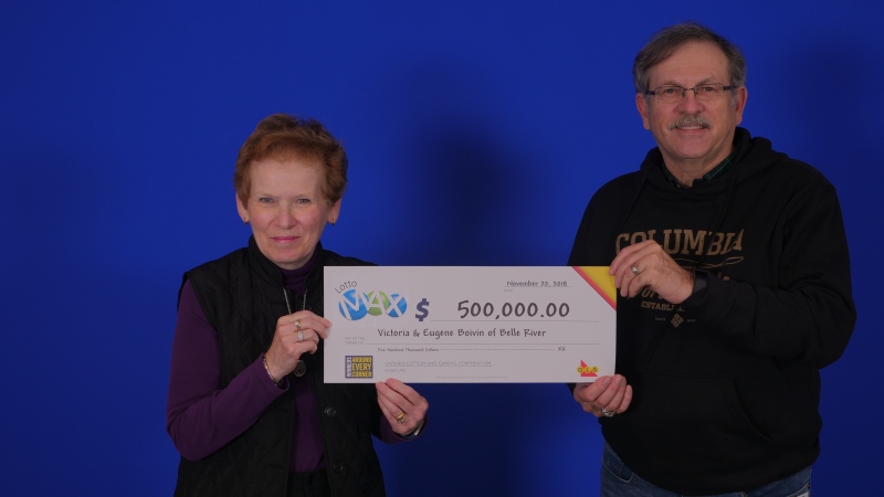 Victoria Boivin and Eugene Boivin won a $500,000 Maxmillions prize. (Courtesy OLG)