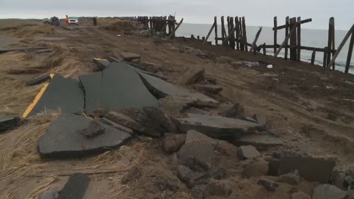 20 families living on Big Island in Pictou County, N.S., have been stranded since Thursday after a storm washed out a large section of the causeway connecting them to the mainland