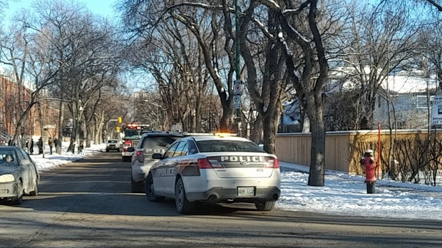 Police outside Kelvin High School on Dec. 6, 2018.